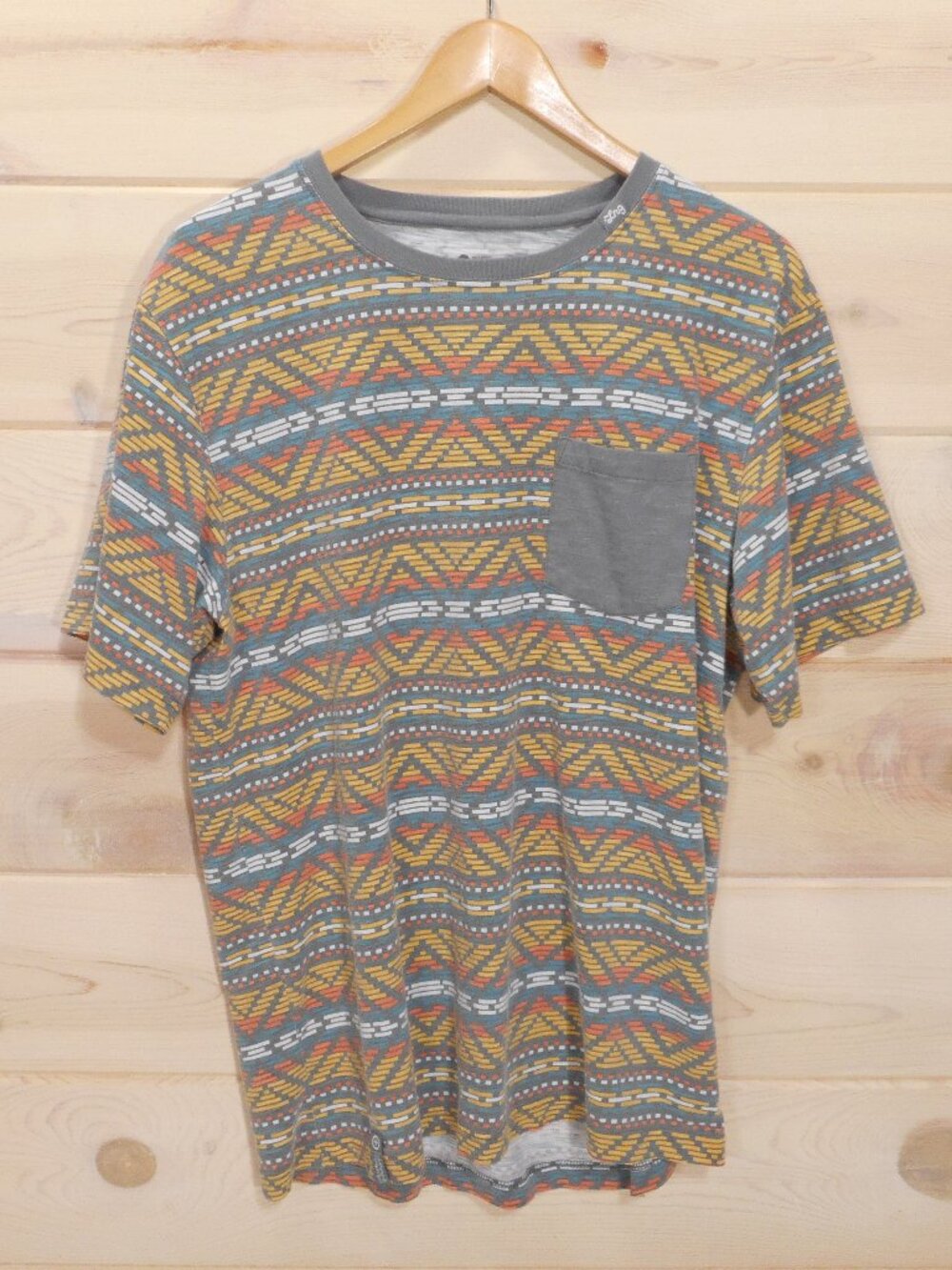 LRG Lifted Research Group Men's L Pocket Tee T Shirt Stripes Streetwear Skater